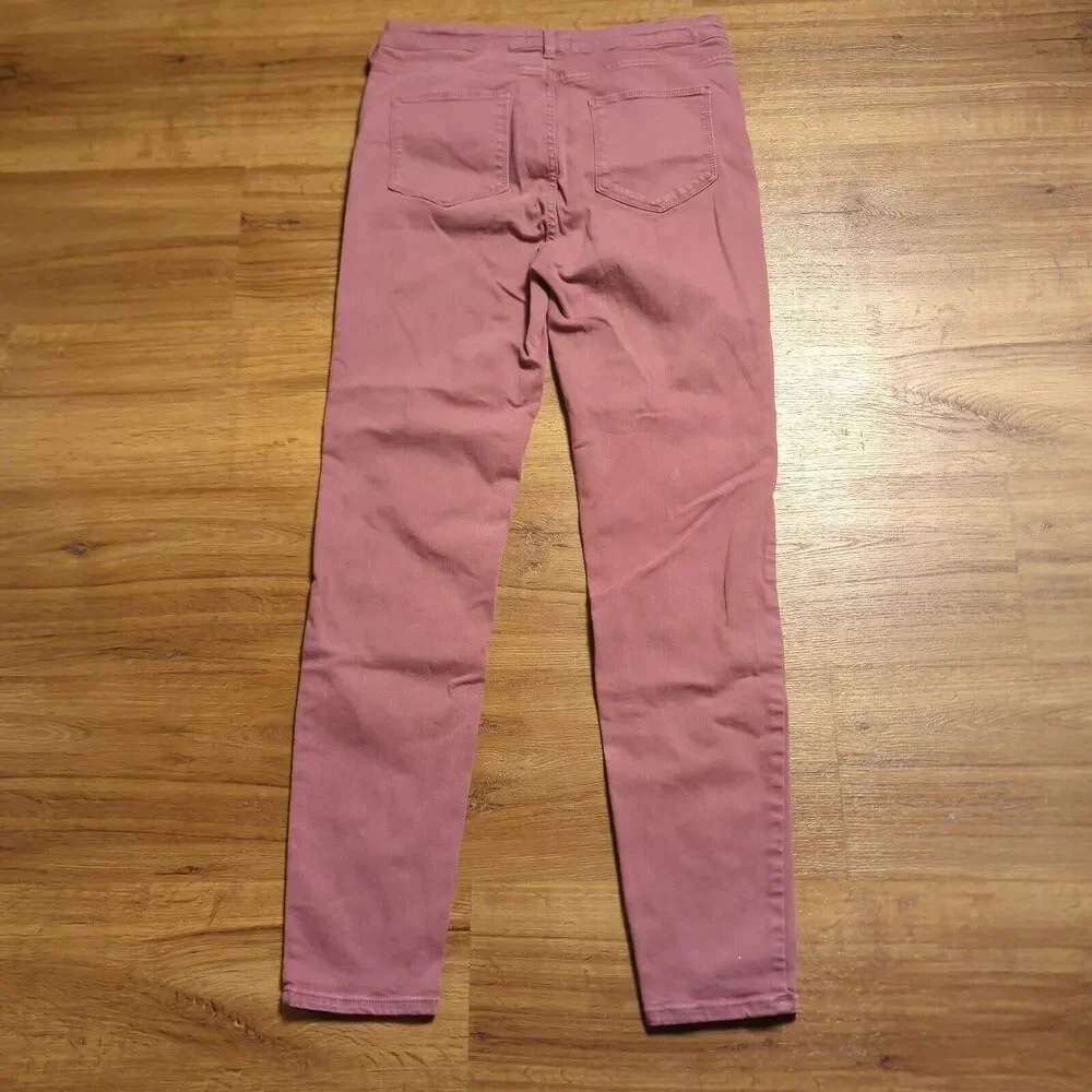 Fat Face Pants Womens UK 14 US 10 Pink Chino Khakis Skinny Tall Slim Casual